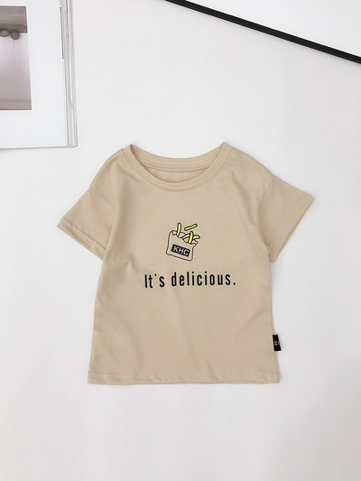 Gyerek modern póló fiúknak két színben O-nyakú