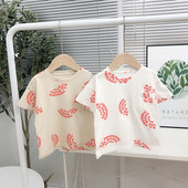 Tricou pentru fete pentru copii in doua culori cu decolteu O