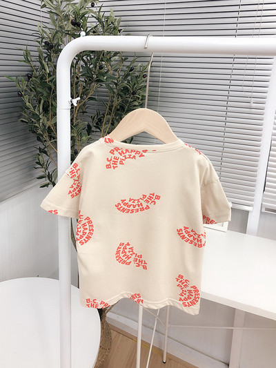 Tricou pentru fete pentru copii in doua culori cu decolteu O