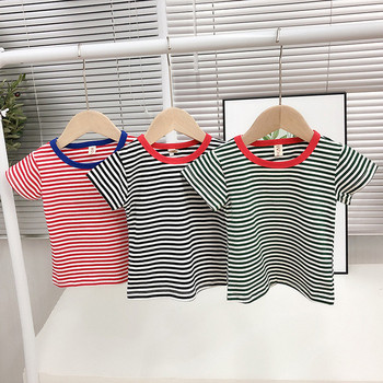 Детска раирана тениска в три цвята-за момчета и момичета