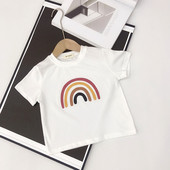 Tricou pentru copii de culoare albă cu aplicație - pentru băieți și fete