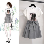 Stílusos női kétrészes szoknya + póló szett