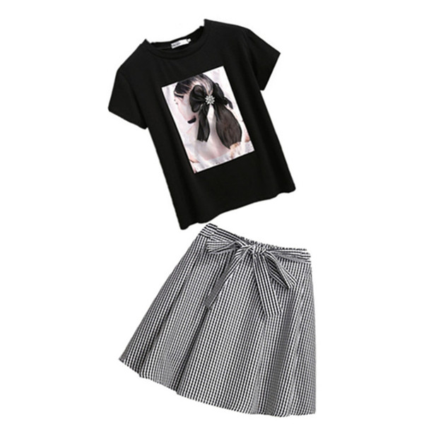 Stílusos női kétrészes szoknya + póló szett