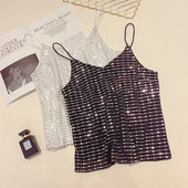 Női felső, vékony pántokkal, fehér és fekete színben