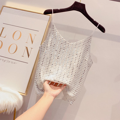 Női felső, vékony pántokkal, fehér és fekete színben