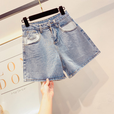 Модерни дамски дънки в син и черен цвят