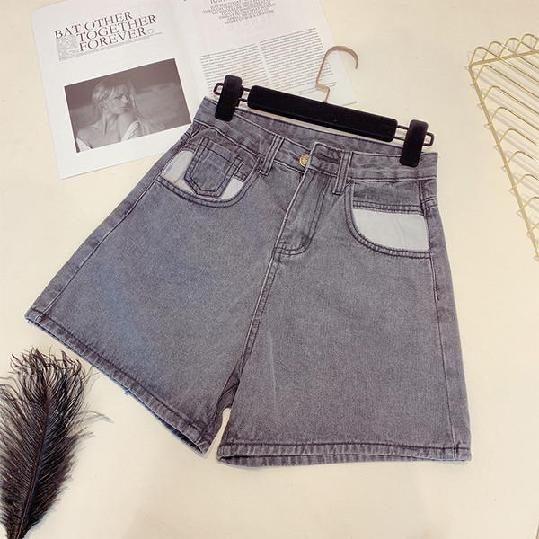 Модерни дамски дънки в син и черен цвят