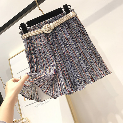 Fusta de dama moderna cu curea in doua culori