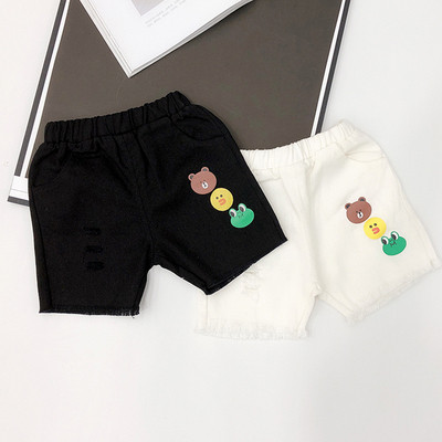 Детски къси панталони за момчета в два цвята с апликация 
