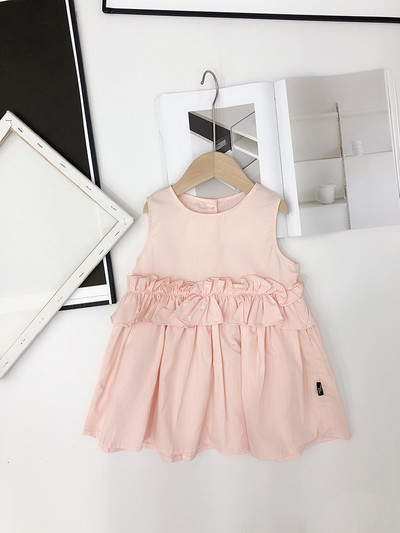 Modern gyerekruha kék és rózsaszín színben, O-nyakkal