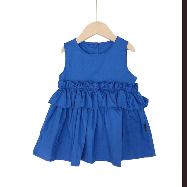 Modern gyerekruha kék és rózsaszín színben, O-nyakkal