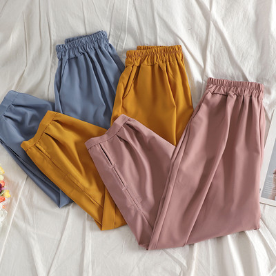 Стилен дамски панталон с ластик в няколко цвята