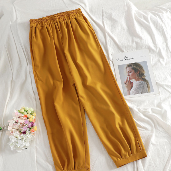 Stílusos női nadrág gumival több színben