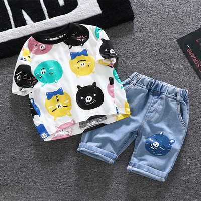 Gyerekkészlet fiúknak két részből - farmerből és pólóból