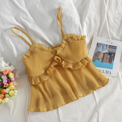 Maieu elegant de damă, cu bretele subțiri, în mai multe culori