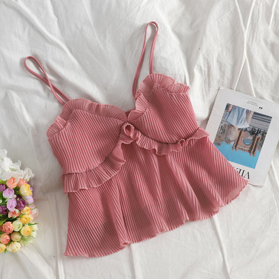 Maieu elegant de damă, cu bretele subțiri, în mai multe culori