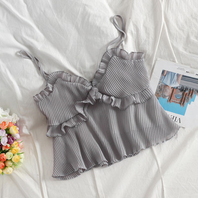 Maieu elegant de damă, cu bretele subțiri, în mai multe culori