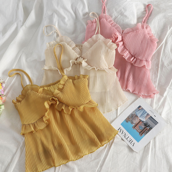 Maieu elegant de damă, cu bretele subțiri, în mai multe culori