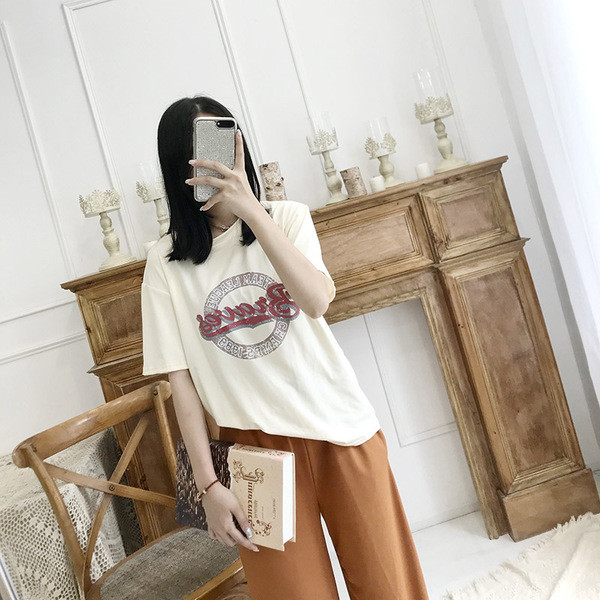 Stílusos női szett kétrészes széles nadrág + póló