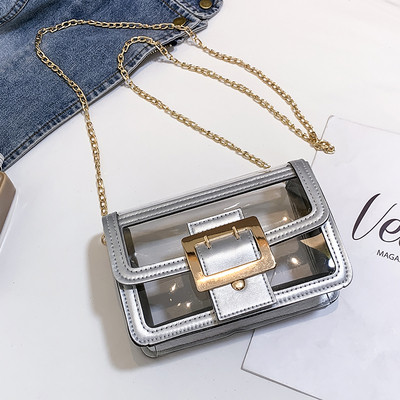 Актуална дамска чанта с дълга дръжка в два цвята