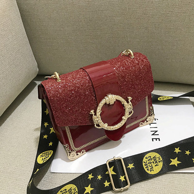 Geanta de dama moderna cu finisaj lucios in mai multe culori