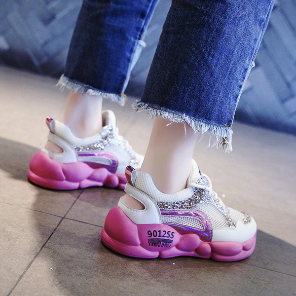 Adidasi de vara dama cu talpa aspra in doua culori