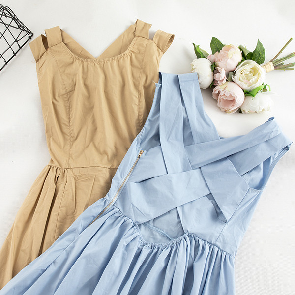 Rochie casual de dama cu decolteu O in patru culori