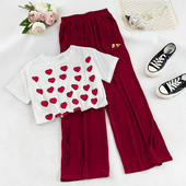 Stílusos női szett fekete és piros színben