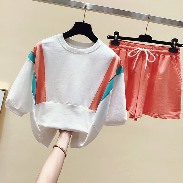 Kék és narancssárga két részből álló, napi női szett