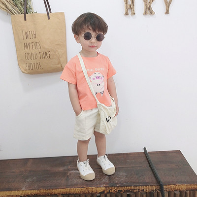 Gyermek modern póló két színben rátéttel - fiúknak