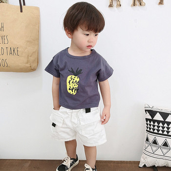 Детска тениска за момчета в четири цвята с апликация