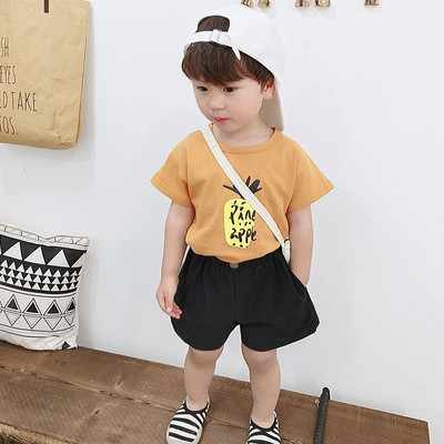 Gyermek póló fiúknak négy színben rátéttel