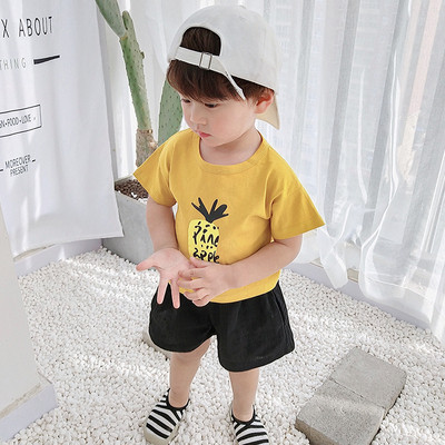 Gyermek póló fiúknak négy színben rátéttel