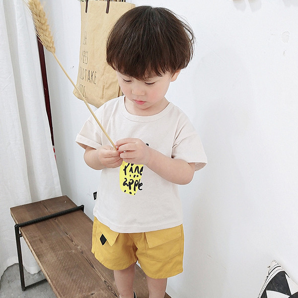 Gyermek póló fiúknak négy színben rátéttel