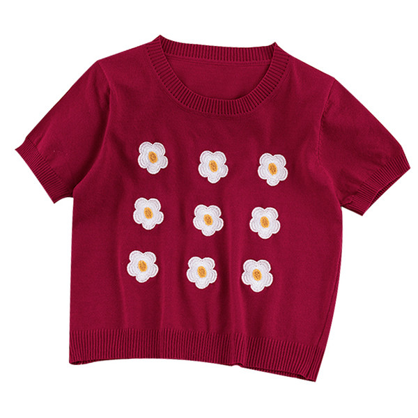 Alkalmi női póló virágokkal több színben