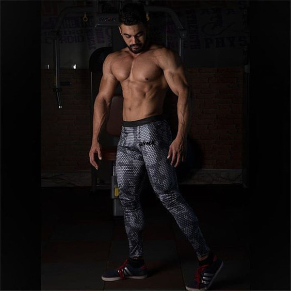 Férfi sport leggings több színben felirattal