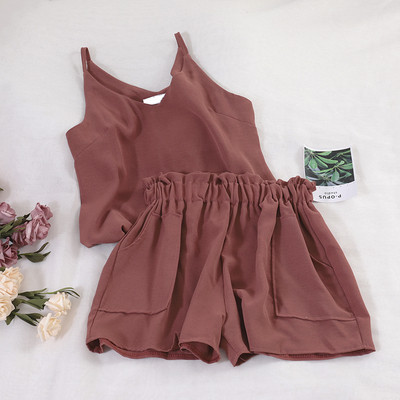 Napi női szett két részből álló felső + rövidnadrág több színben