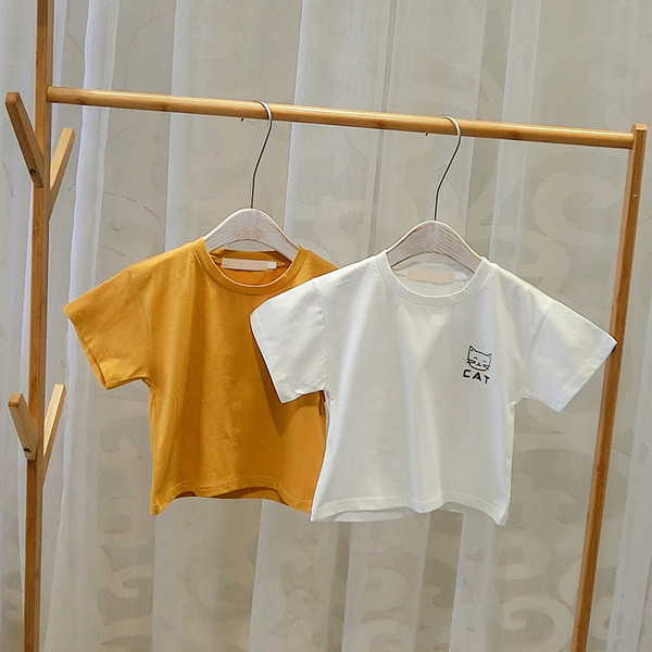 Gyermek póló fehér és sárga színben - fiúknak