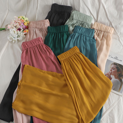 Дамски летен панталон с ластик в няколко цвята