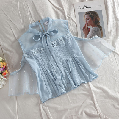 Új modell női topp gyöngy elemmel négy színben