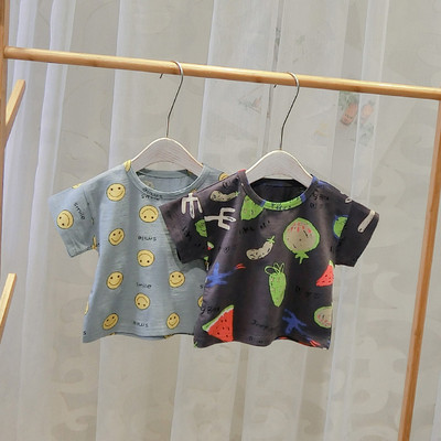 Детска тениска за момчета в няколко цвята с различни апликации