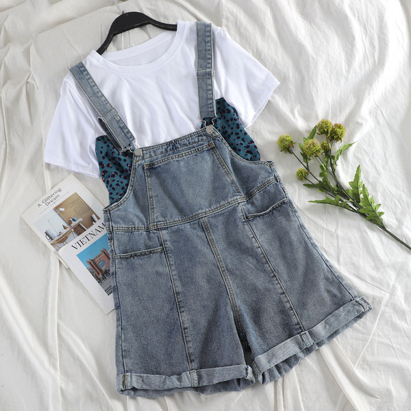 Női farmer overall kék színben