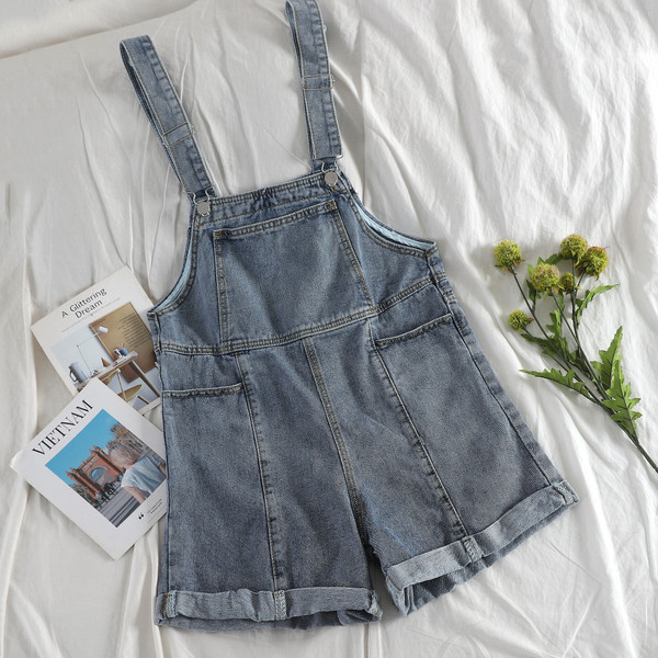 Női farmer overall kék színben