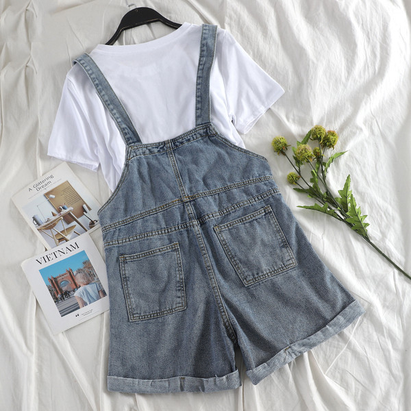 Női farmer overall kék színben