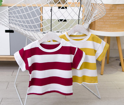 Детска раирана тениска в три цвята-за момчета