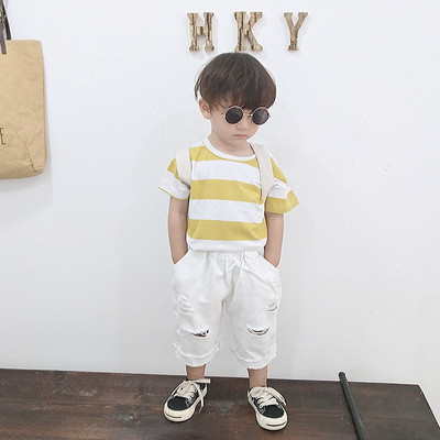 Gyermek csíkos póló három színben - fiúknak