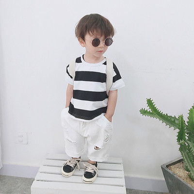 Gyermek csíkos póló három színben - fiúknak