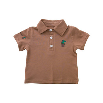Детска тениска за момчета в два цвята с копчета и яка