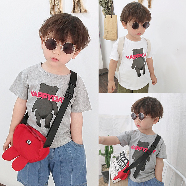 Tricou pentru copii alb și gri - pentru băieți