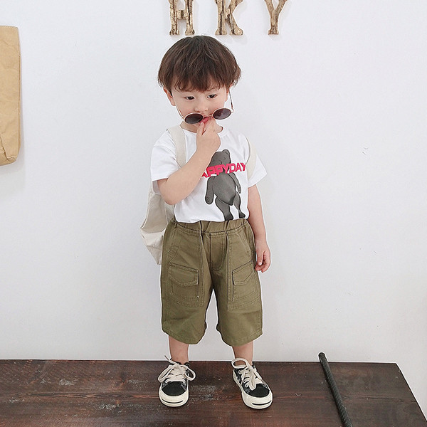 Tricou pentru copii alb și gri - pentru băieți